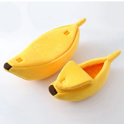 Portable Banana Cat Bed House Funny Cute Cozy Cat Mat Beds Multicolor